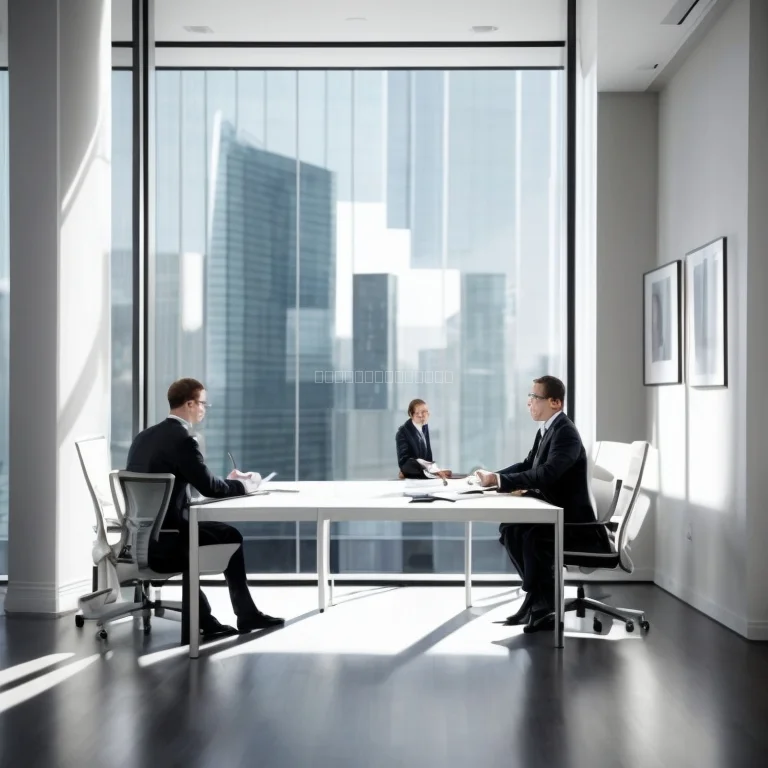 企業の法務専門家と打ち合わせ中のイメージ